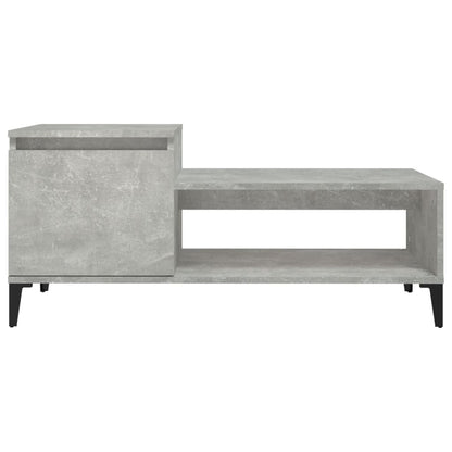 Salontafel 100X50X45 Cm Bewerkt Hout Betongrijs