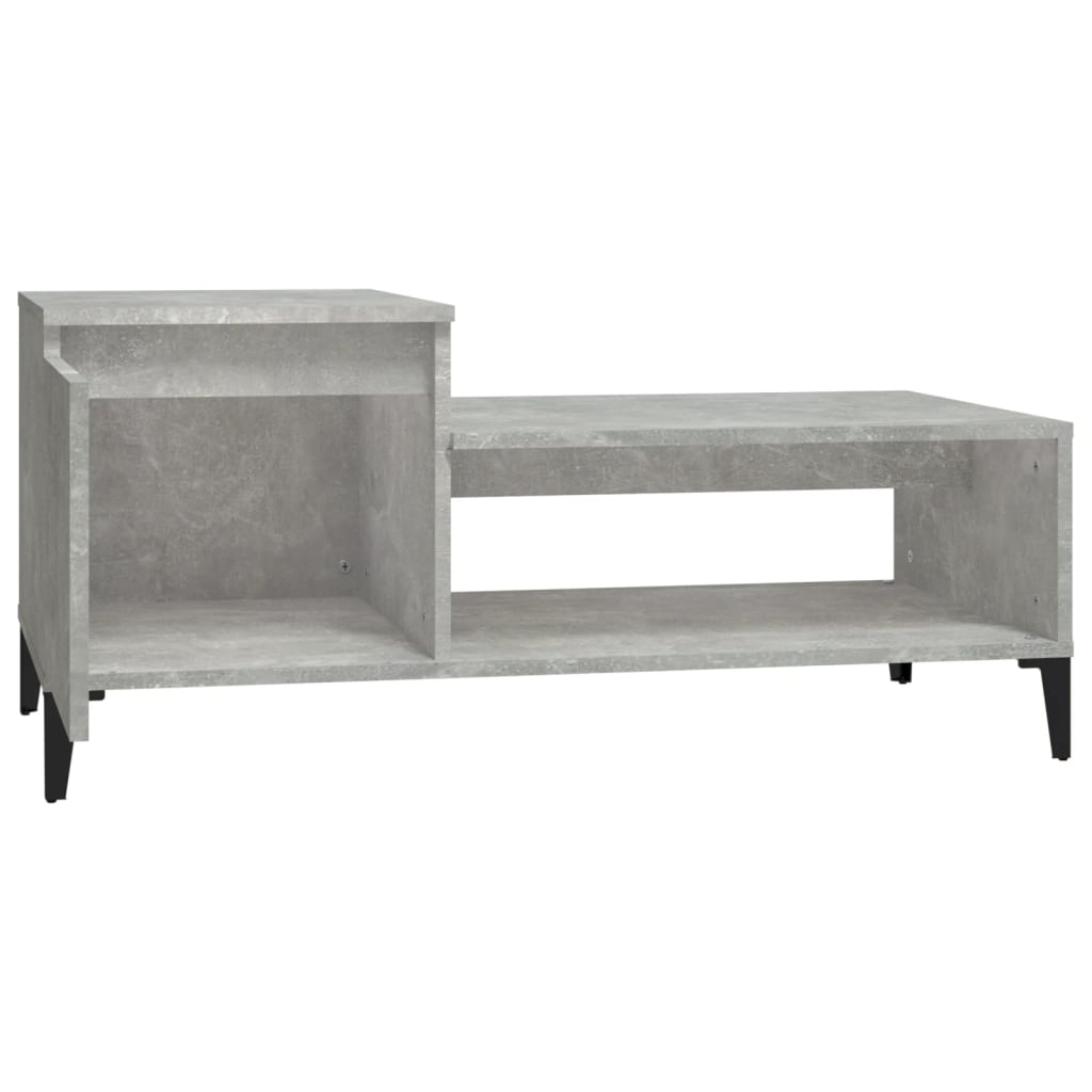 Salontafel 100X50X45 Cm Bewerkt Hout Betongrijs