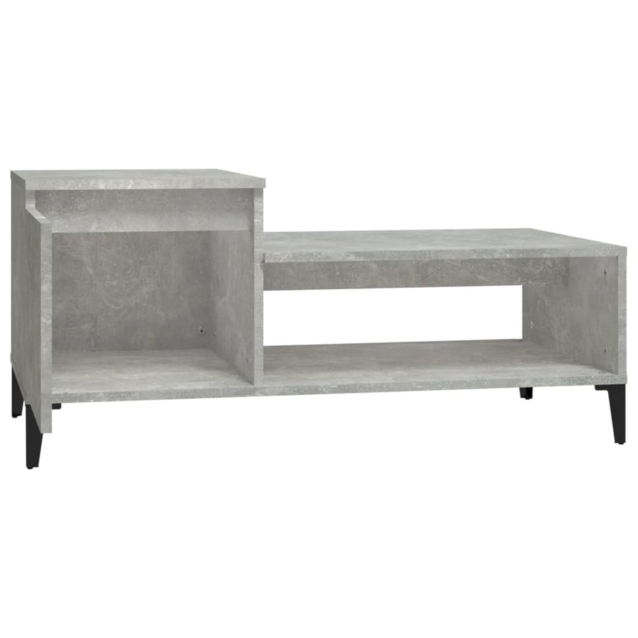 Salontafel 100X50X45 Cm Bewerkt Hout Betongrijs