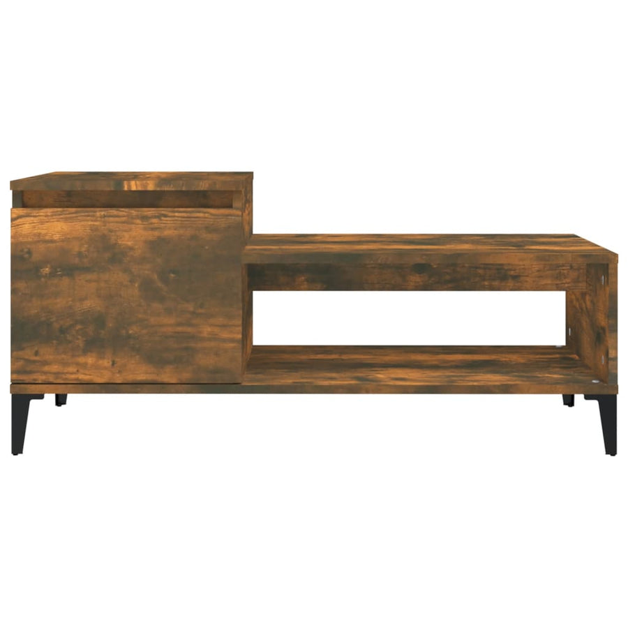Salontafel 100X50X45 Cm Bewerkt Hout Gerookt Eikenkleurig