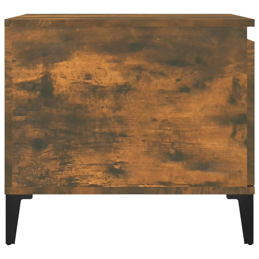Salontafel 100X50X45 Cm Bewerkt Hout Gerookt Eikenkleurig