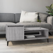 Coffee table 100x50x45 cm engineered wood grey Sonoma