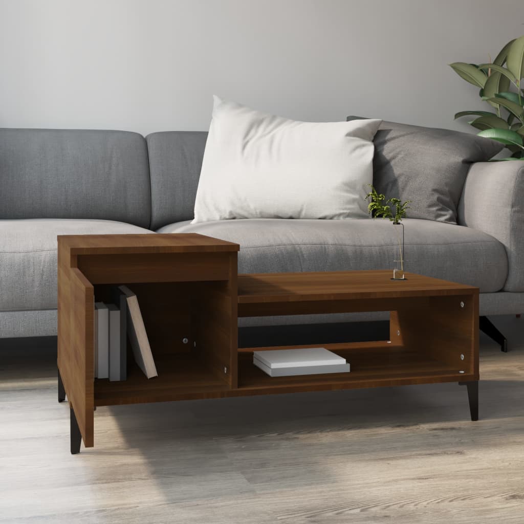 Salontafel 00X50X45 Cm Bewerkt Hout Bruineiken bruin eikenkleur