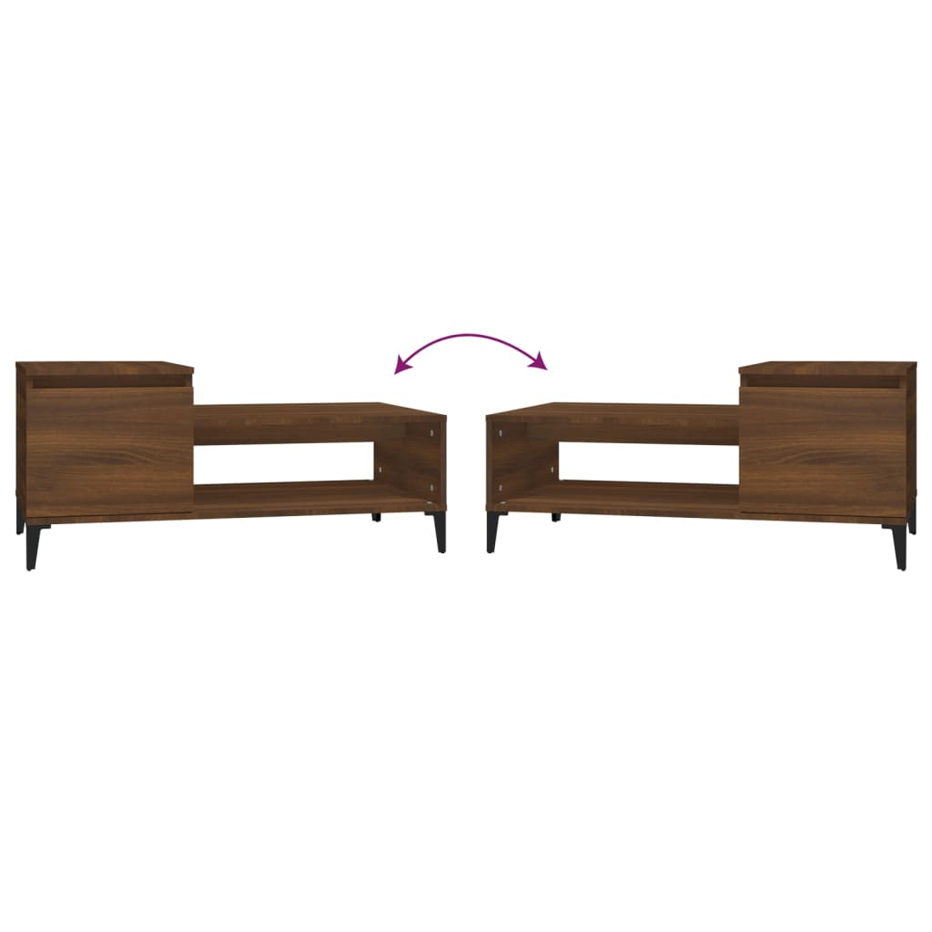 Salontafel 00X50X45 Cm Bewerkt Hout Bruineiken bruin eikenkleur