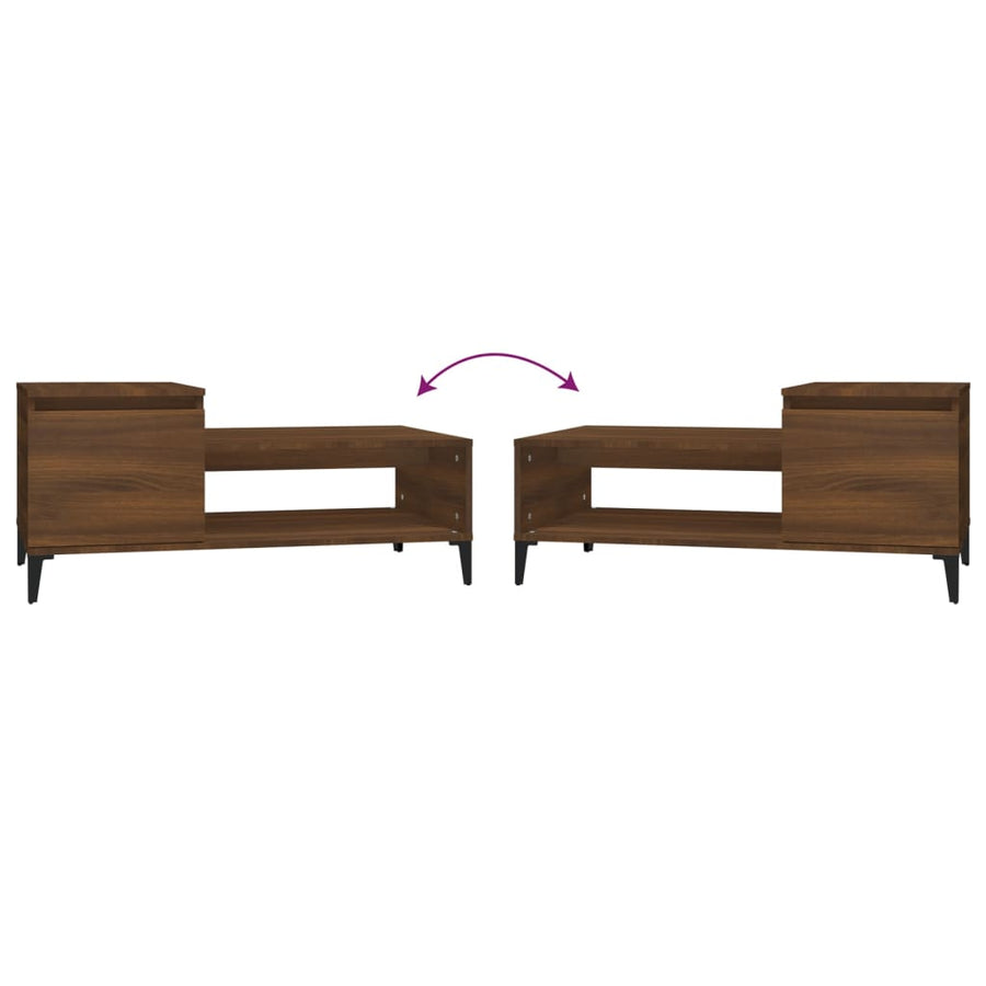 Salontafel 00X50X45 Cm Bewerkt Hout Bruineiken bruin eikenkleur