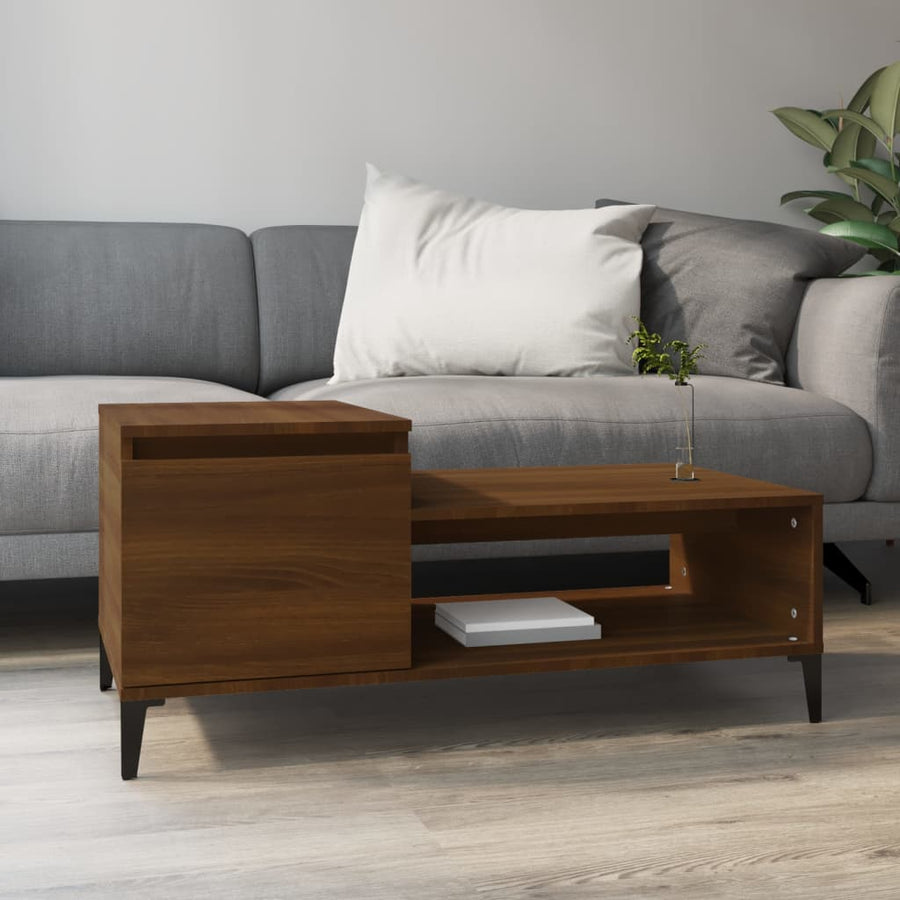 Salontafel 00X50X45 Cm Bewerkt Hout Bruineiken bruin eikenkleur