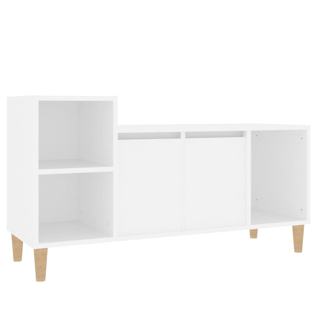 Tv-Meubel 00X35X55 Cm Bewerkt Hout Wit