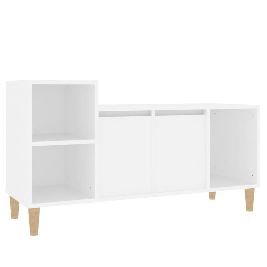 Tv-Meubel 00X35X55 Cm Bewerkt Hout Wit