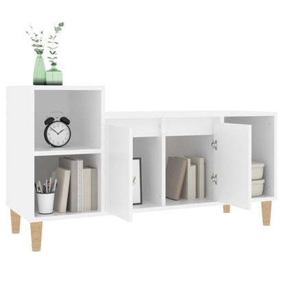 Tv-Meubel 00X35X55 Cm Bewerkt Hout Wit