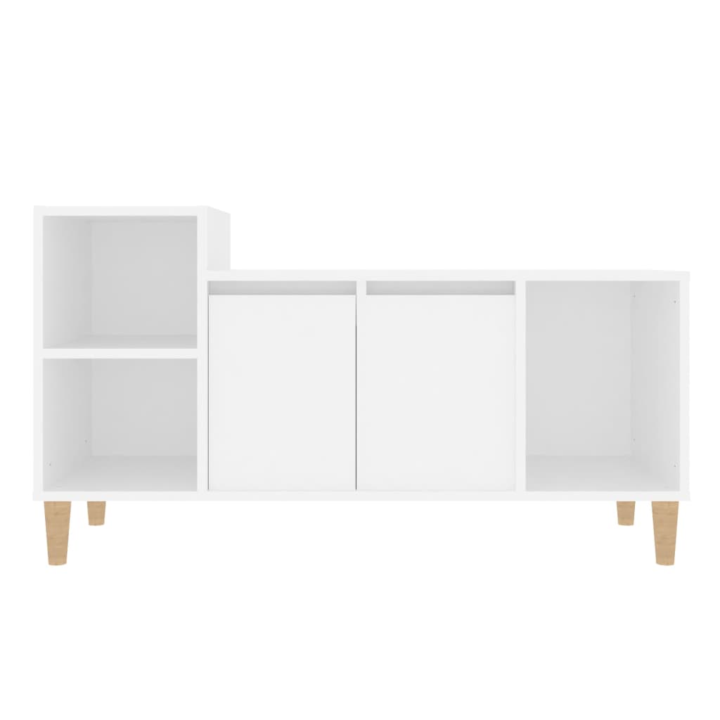 Tv-Meubel 00X35X55 Cm Bewerkt Hout Wit