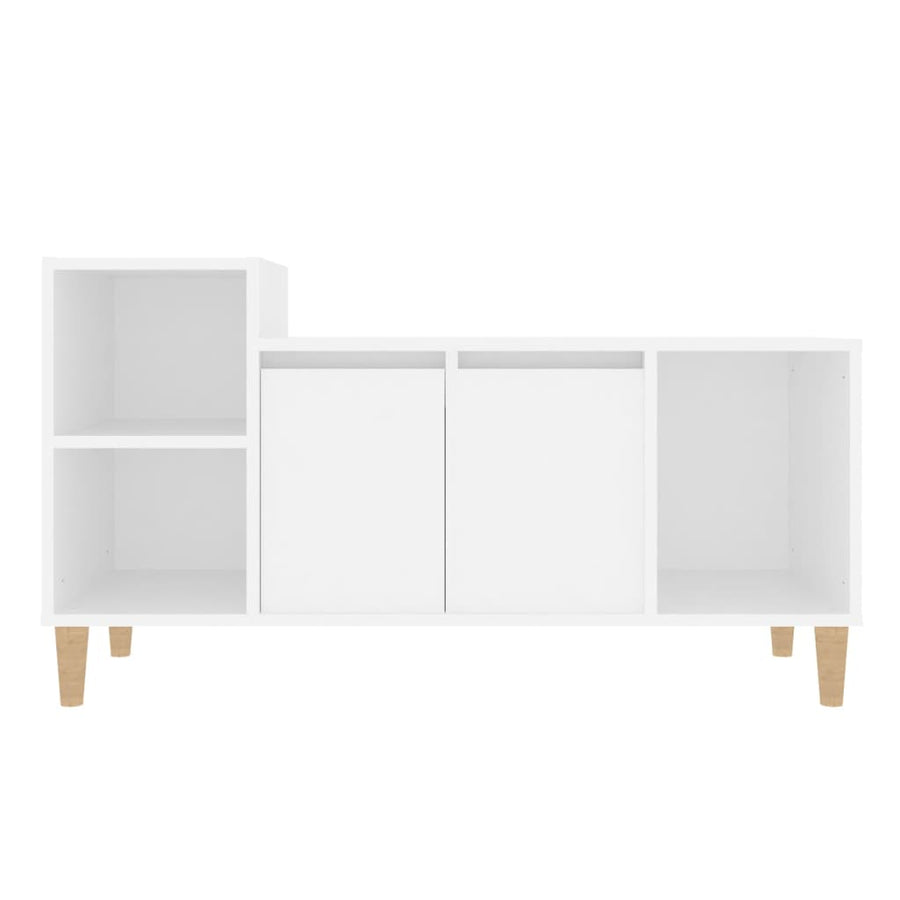 Tv-Meubel 00X35X55 Cm Bewerkt Hout Wit