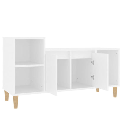 Tv-Meubel 00X35X55 Cm Bewerkt Hout Wit