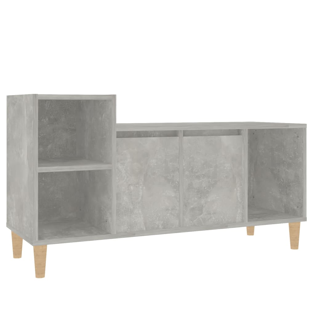 Tv-Meubel 00X35X55 Cm Bewerkt Hout Betongrijs