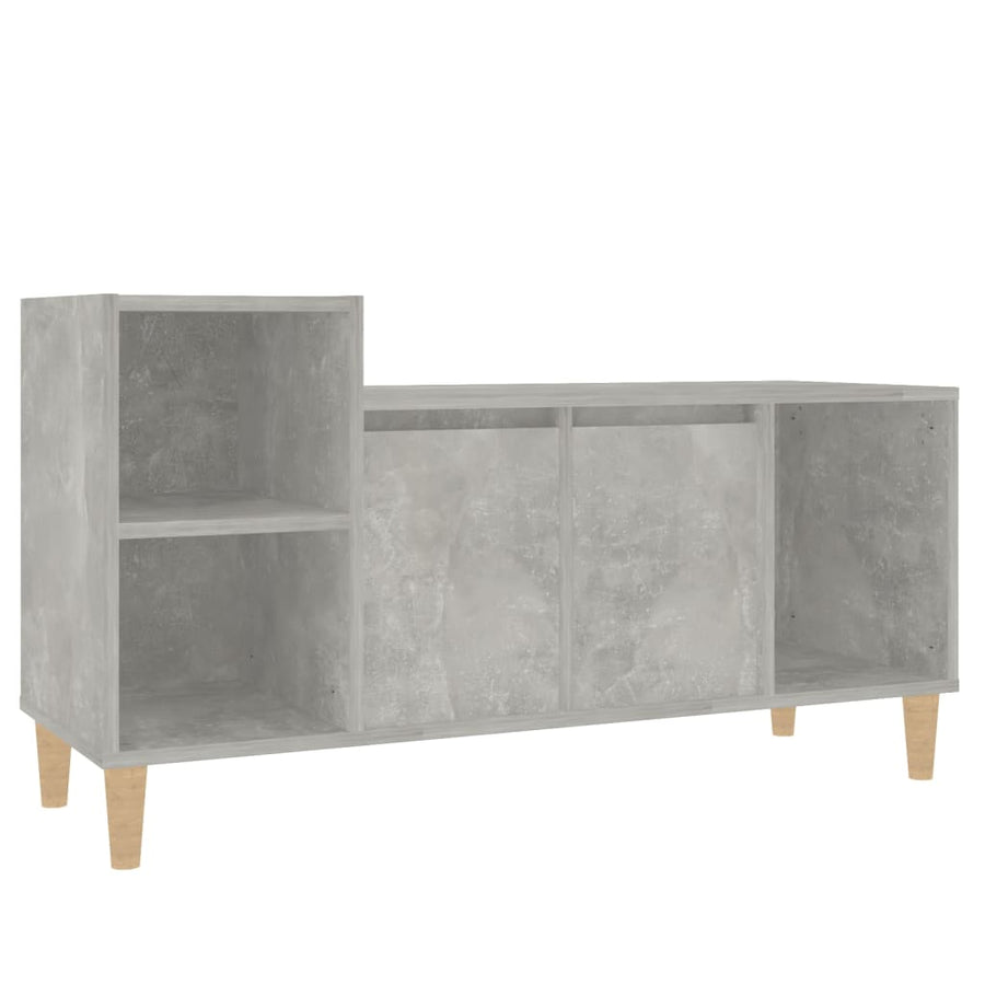 Tv-Meubel 00X35X55 Cm Bewerkt Hout Betongrijs