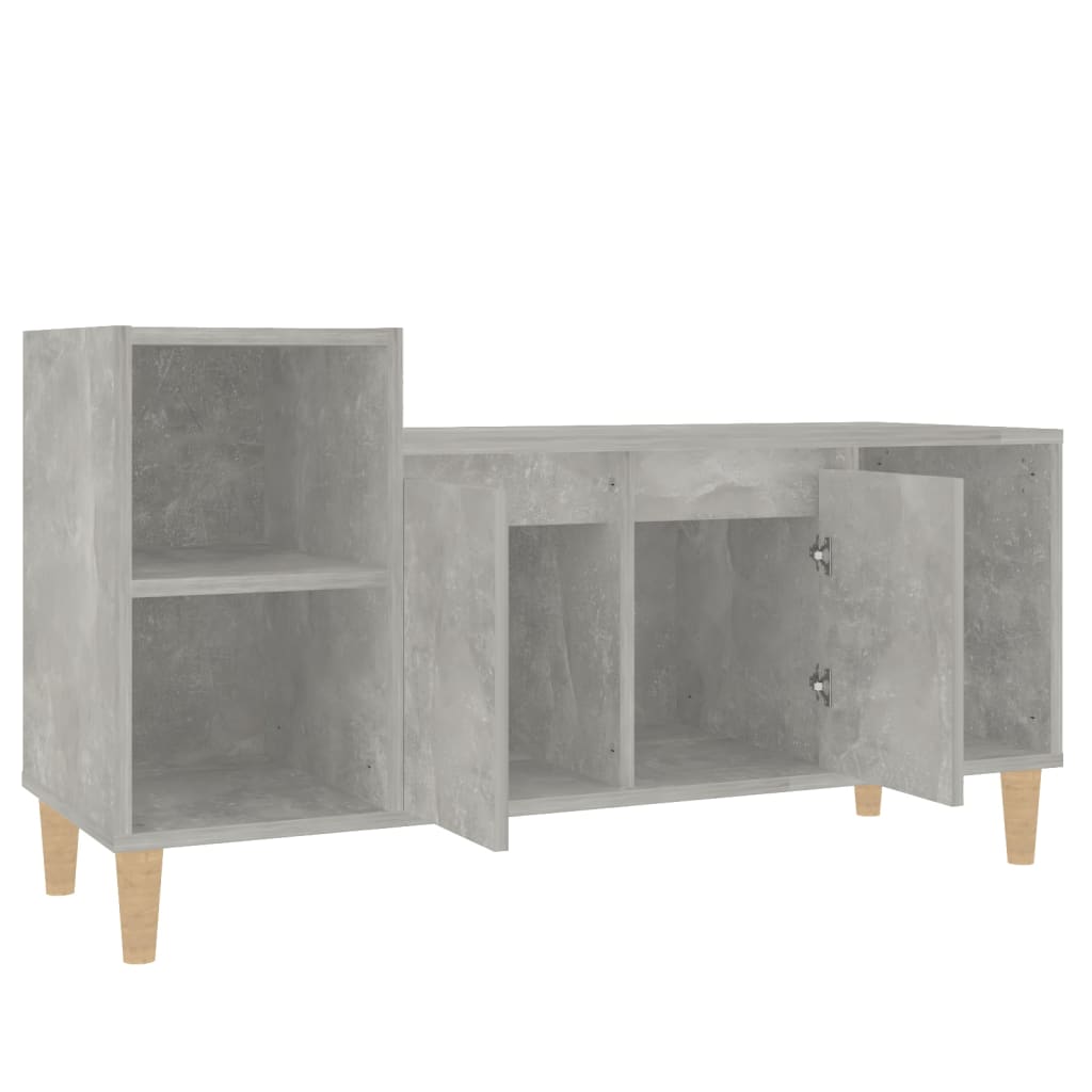Tv-Meubel 00X35X55 Cm Bewerkt Hout Betongrijs