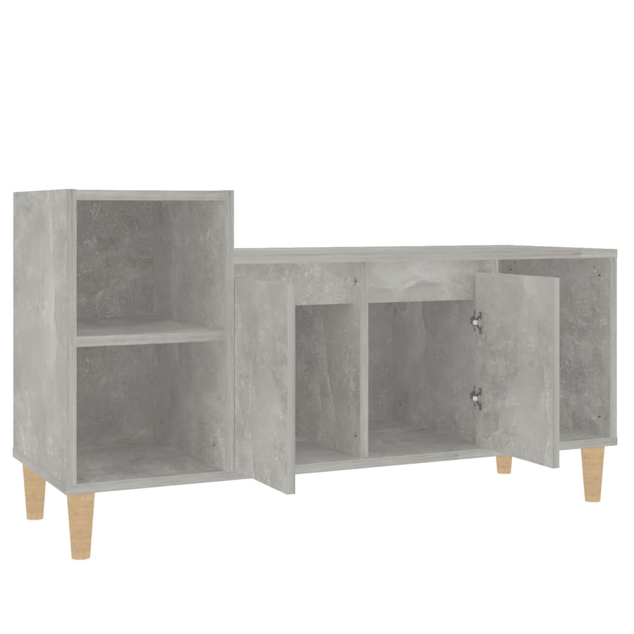 Tv-Meubel 00X35X55 Cm Bewerkt Hout Betongrijs