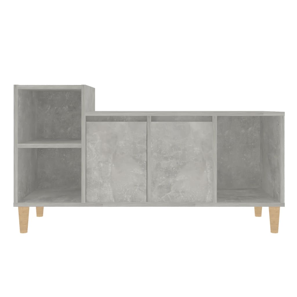 Tv-Meubel 00X35X55 Cm Bewerkt Hout Betongrijs