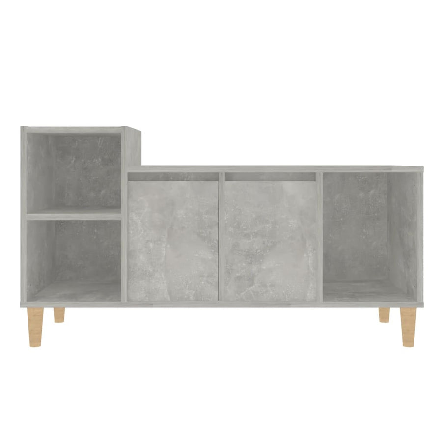 Tv-Meubel 00X35X55 Cm Bewerkt Hout Betongrijs