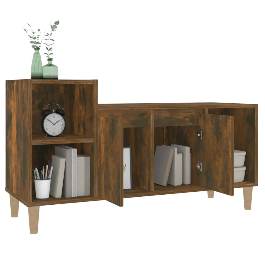 Tv-Meubel 00X35X55 Cm Bewerkt Hout Kleurig Gerookt eiken