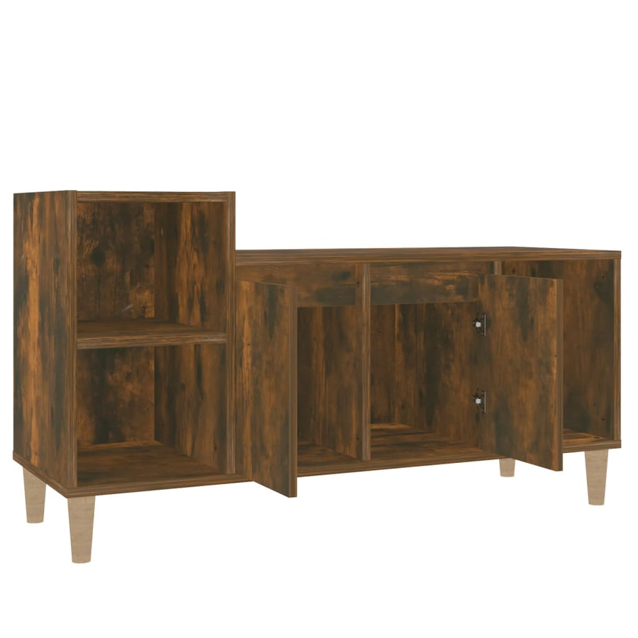 Tv-Meubel 00X35X55 Cm Bewerkt Hout Kleurig Gerookt eiken
