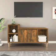 Tv-meubel 100x35x55 cm bewerkt hout gerookt eiken