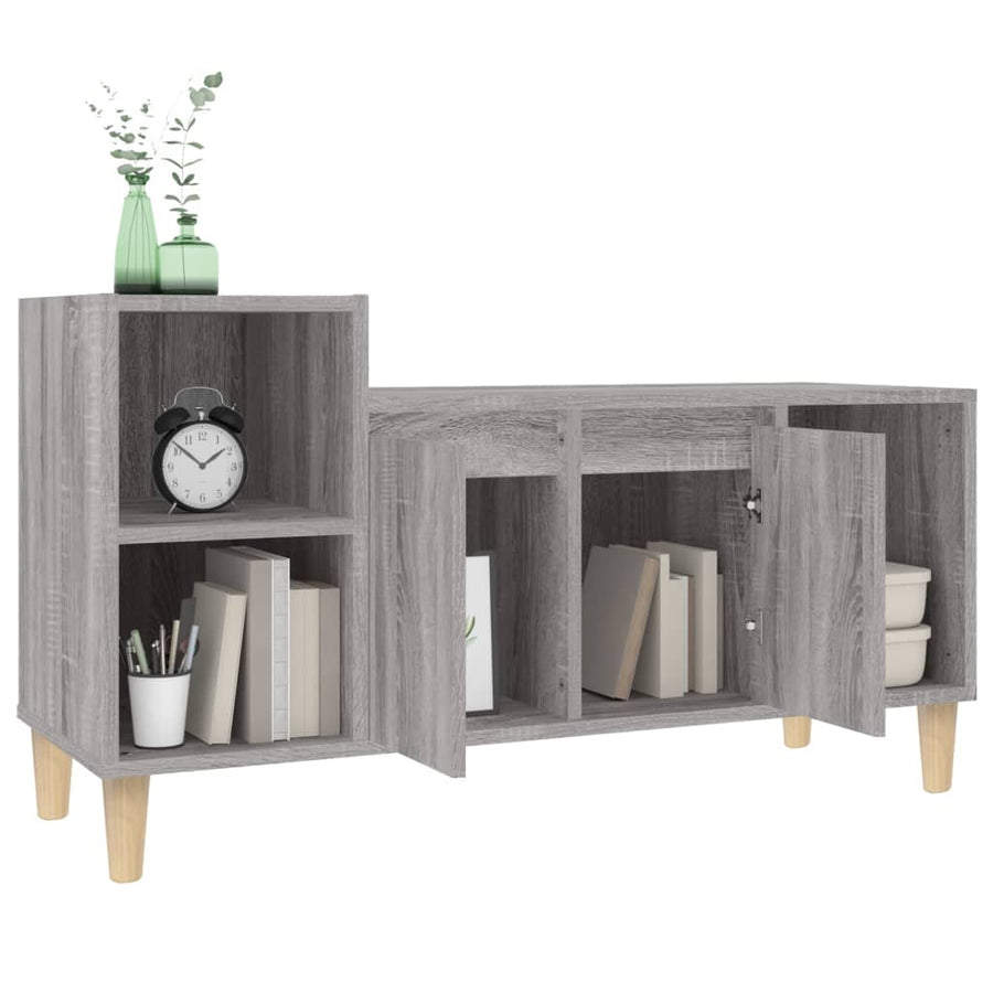 Tv-Meubel 00X35X55 Cm Bewerkt Hout Eikenkleurig Grijs sonoma