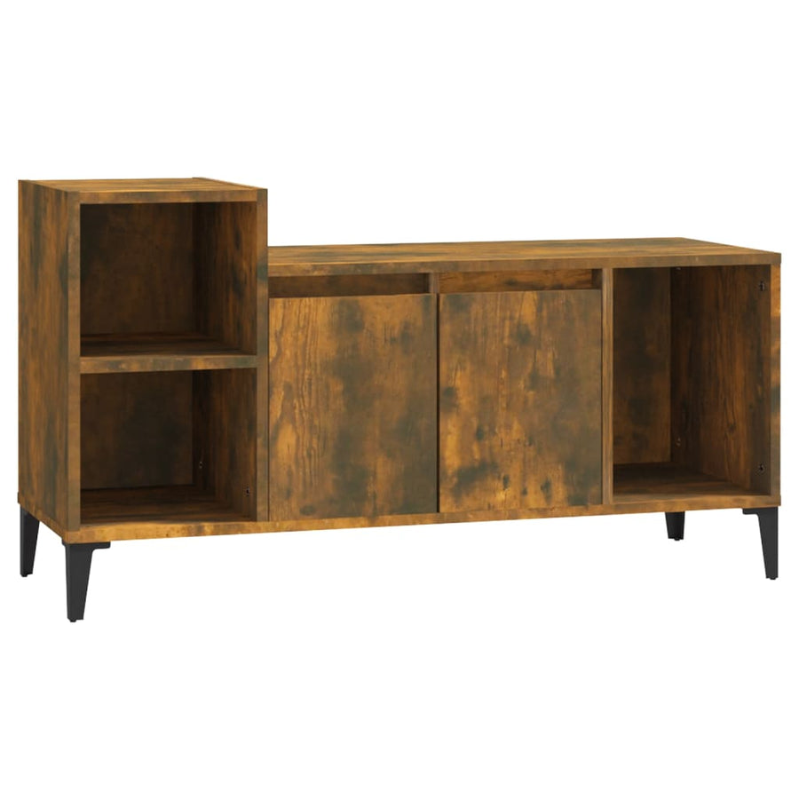 Tv-Meubel 00X35X55 Cm Bewerkt Hout Kleurig Gerookt eiken