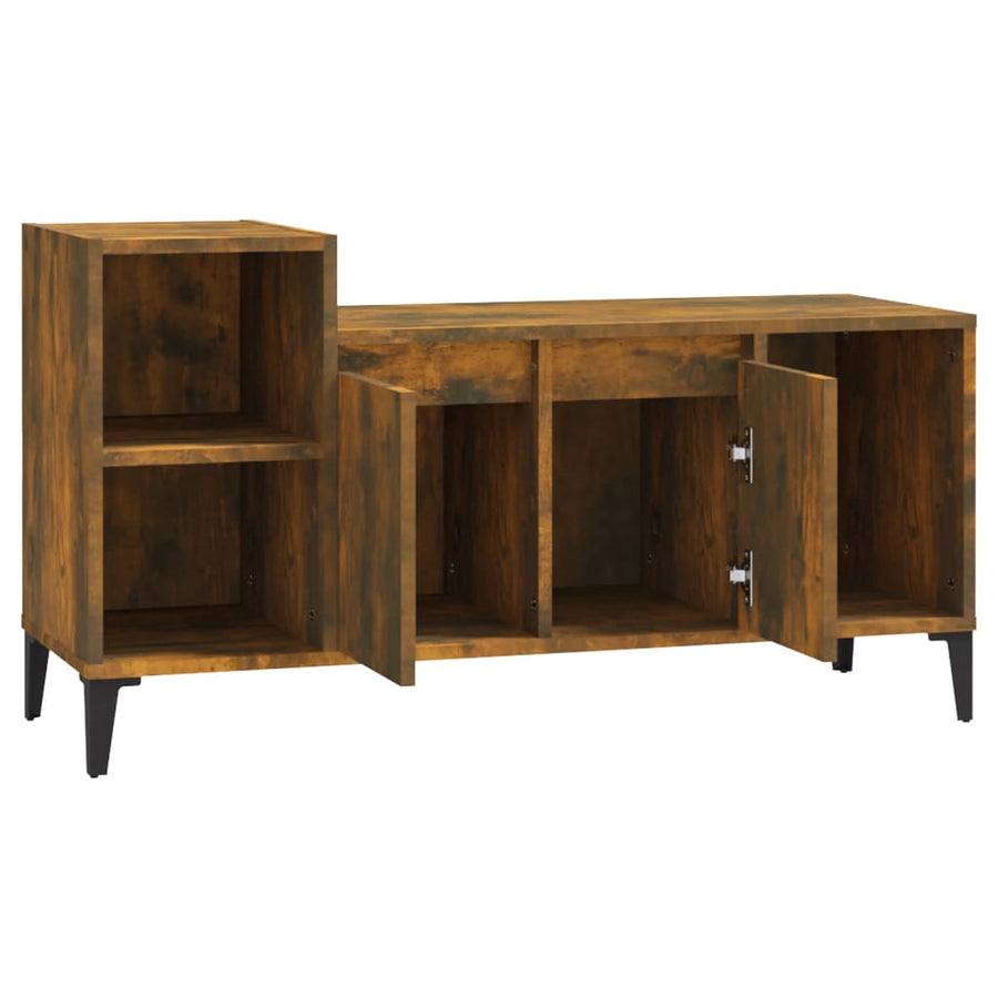 Tv-Meubel 00X35X55 Cm Bewerkt Hout Kleurig Gerookt eiken