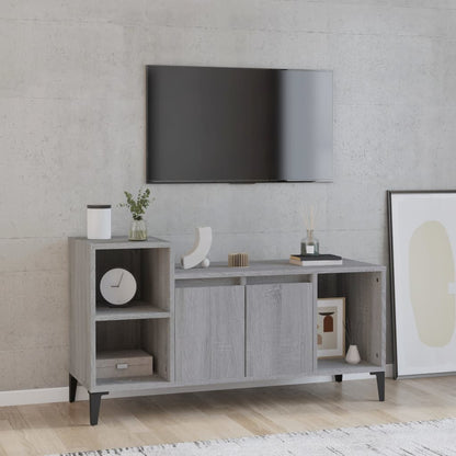 Tv-Meubel 00X35X55 Cm Bewerkt Hout Eikenkleurig Grijs sonoma