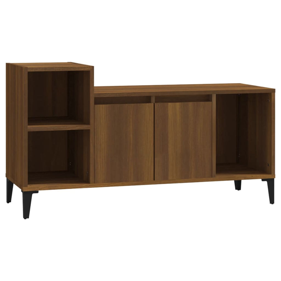 Tv-Meubel 00X35X55 Cm Bewerkt Hout Bruin Eikenkleur Bruineiken