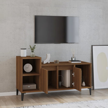 Tv-Meubel 00X35X55 Cm Bewerkt Hout Bruin Eikenkleur Bruineiken