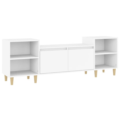 Tv-Meubel 160X35X55 Cm Bewerkt Hout Wit