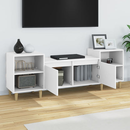Tv-Meubel 160X35X55 Cm Bewerkt Hout Wit