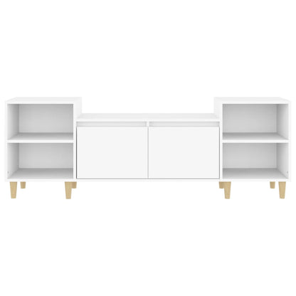 Tv-Meubel 160X35X55 Cm Bewerkt Hout Wit