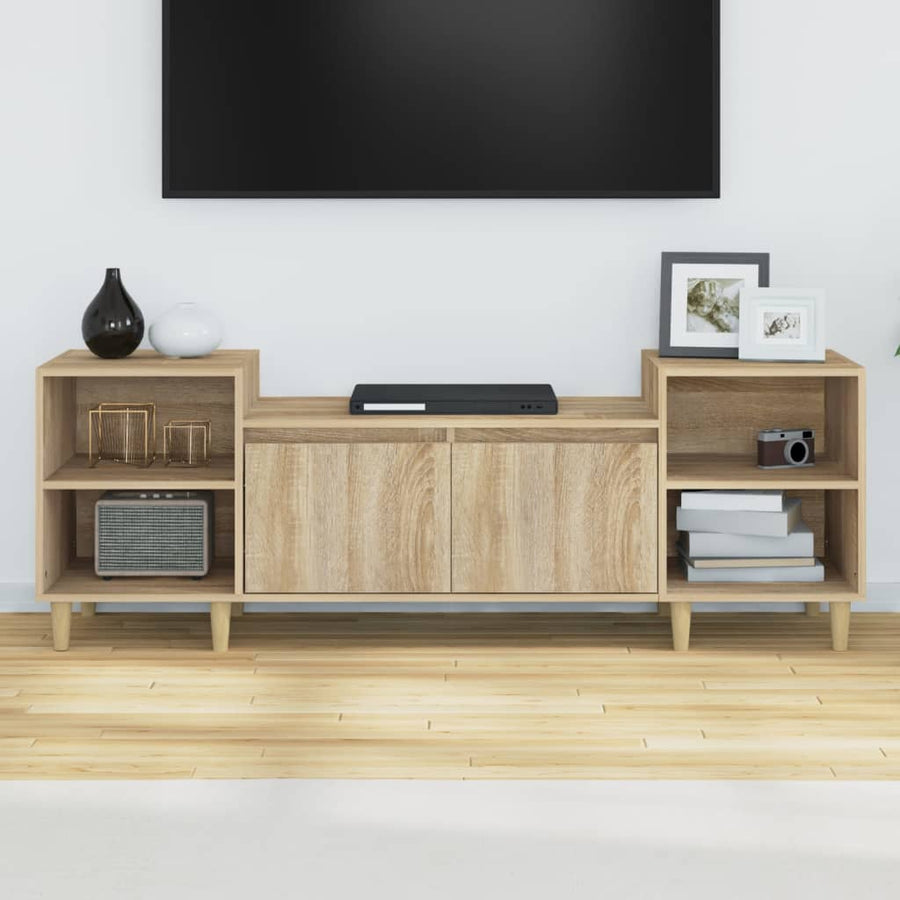 Tv-Meubel 60X35X55 Cm Bewerkt Hout Kleurig Sonoma eiken