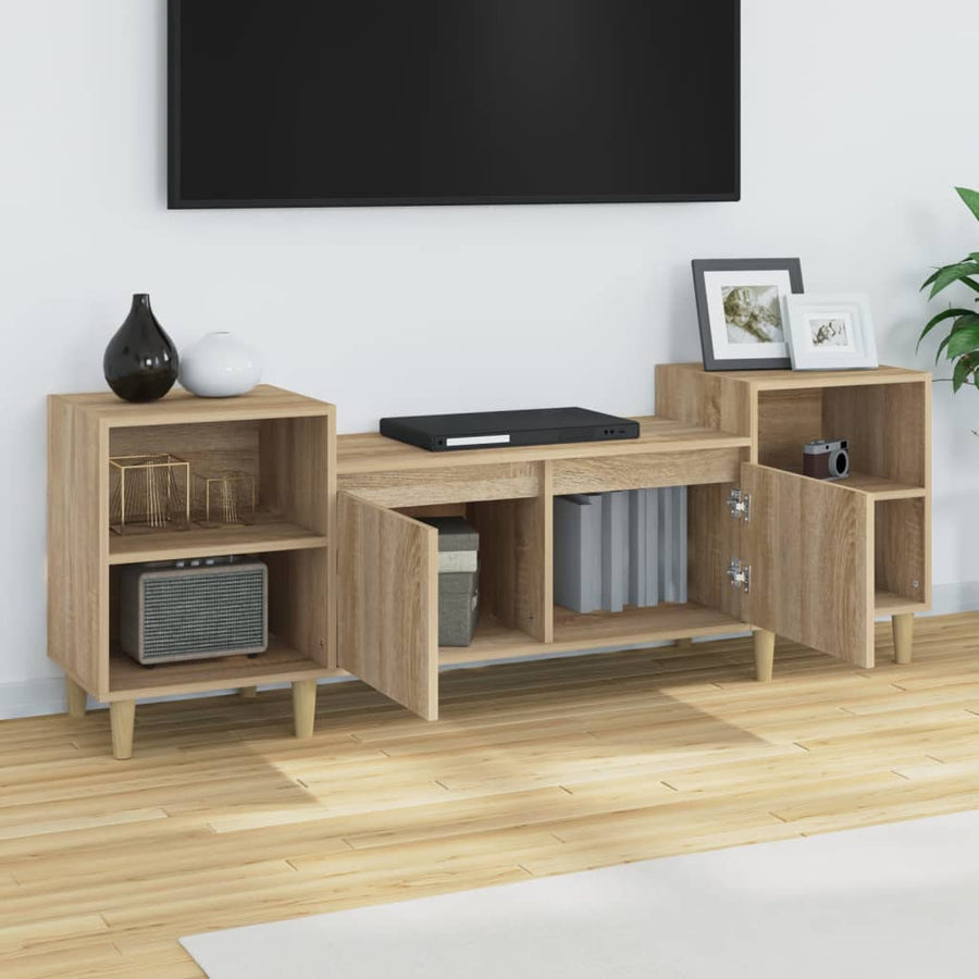 Tv-Meubel 60X35X55 Cm Bewerkt Hout Kleurig Sonoma eiken