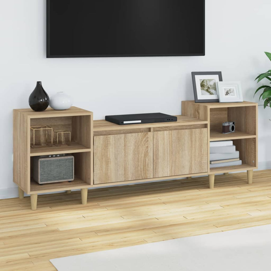 Tv-Meubel 60X35X55 Cm Bewerkt Hout Kleurig Sonoma eiken