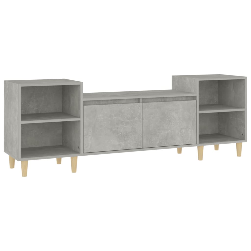 Tv-Meubel 60X35X55 Cm Bewerkt Hout Betongrijs