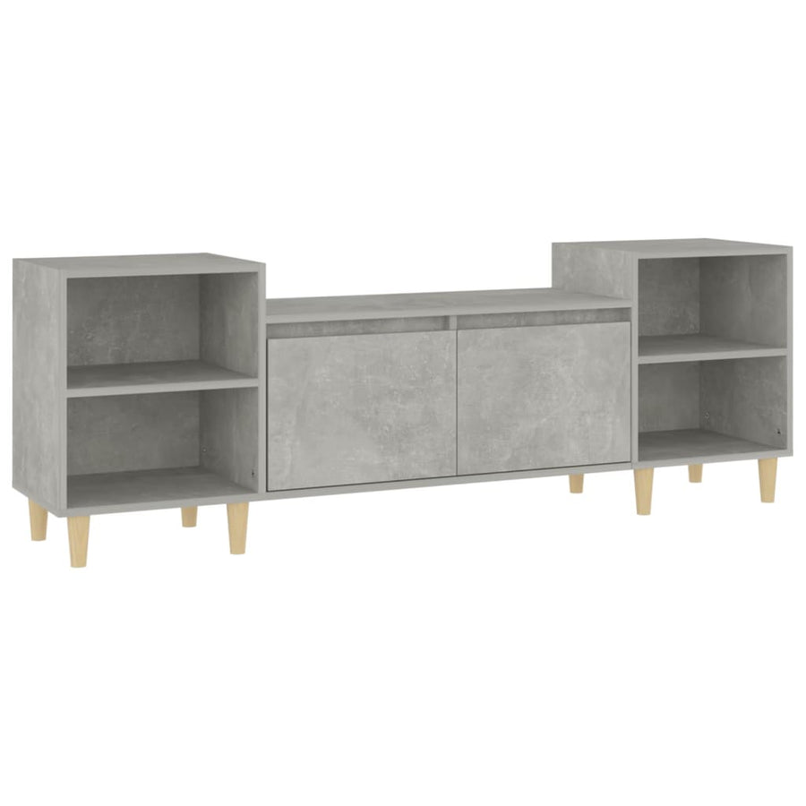 Tv-Meubel 60X35X55 Cm Bewerkt Hout Betongrijs