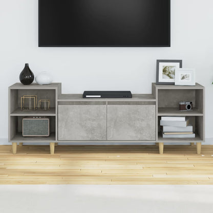 Tv-Meubel 60X35X55 Cm Bewerkt Hout Betongrijs