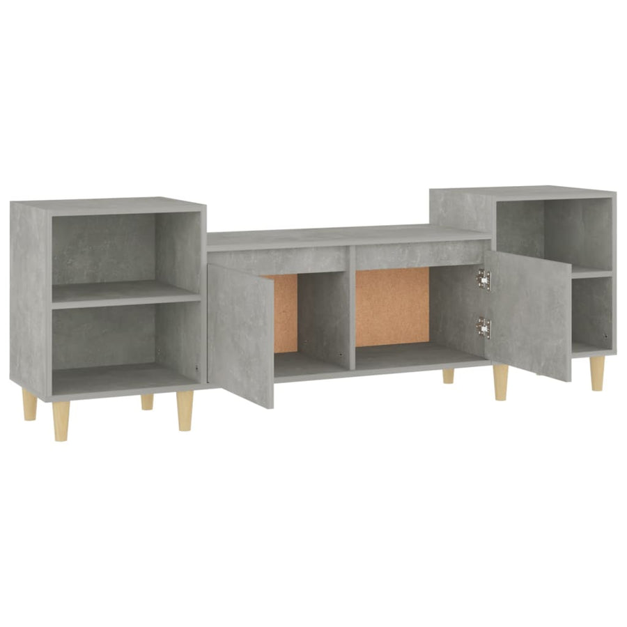 Tv-Meubel 60X35X55 Cm Bewerkt Hout Betongrijs