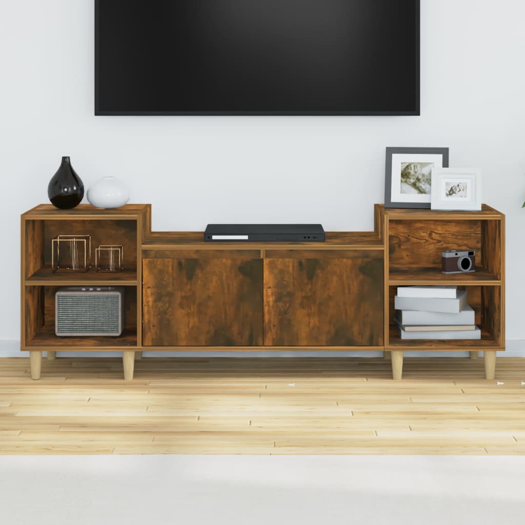 Tv-Meubel 60X35X55 Cm Bewerkt Hout Kleurig Gerookt eiken