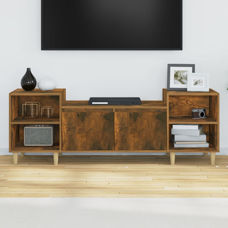 Tv-Meubel 60X35X55 Cm Bewerkt Hout Kleurig Gerookt eiken