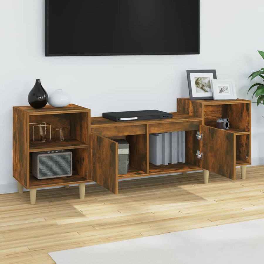 Tv-Meubel 60X35X55 Cm Bewerkt Hout Kleurig Gerookt eiken
