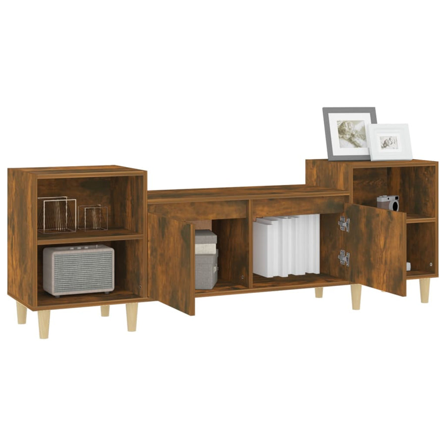Tv-Meubel 60X35X55 Cm Bewerkt Hout Kleurig Gerookt eiken