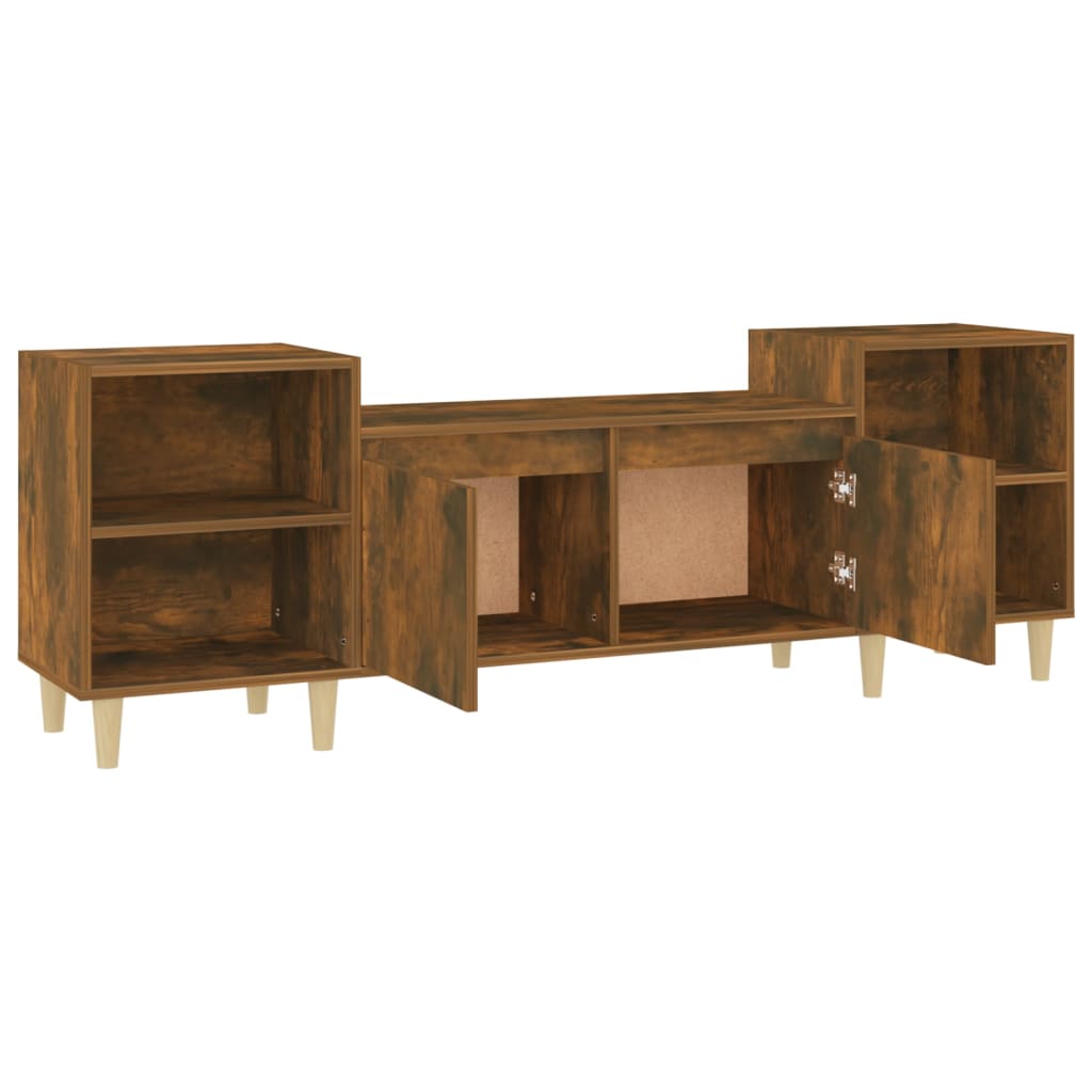 Tv-Meubel 60X35X55 Cm Bewerkt Hout Kleurig Gerookt eiken