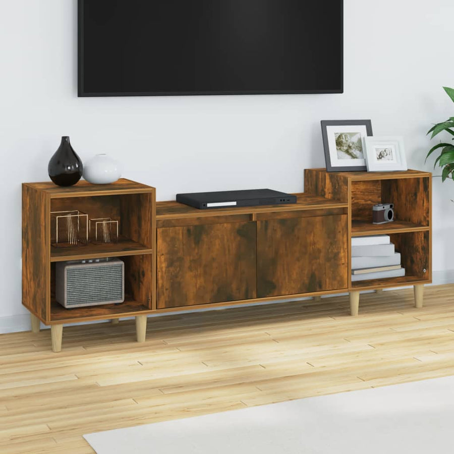 Tv-Meubel 60X35X55 Cm Bewerkt Hout Kleurig Gerookt eiken