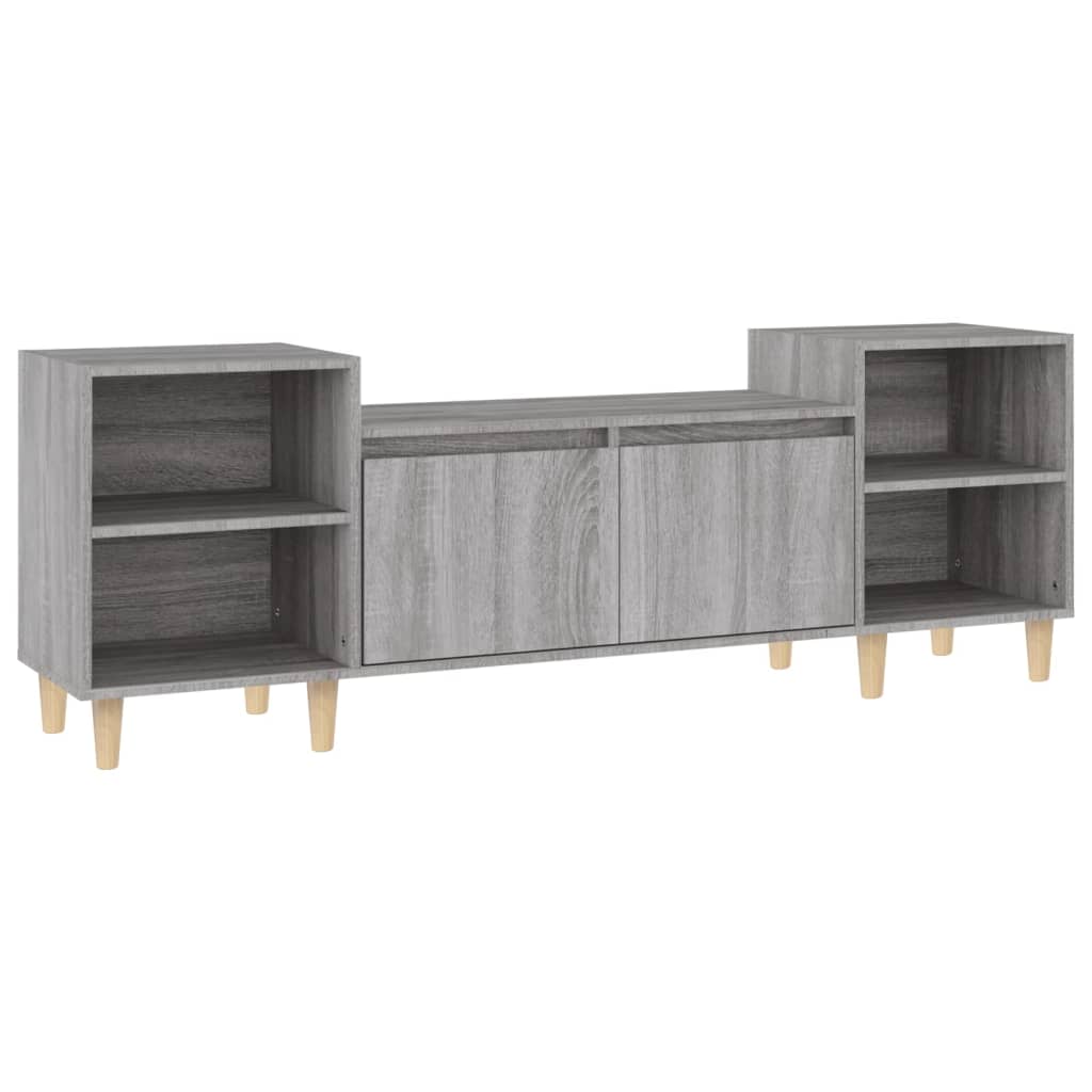 Tv-Meubel 60X35X55 Cm Bewerkt Hout Eikenkleurig Grijs sonoma