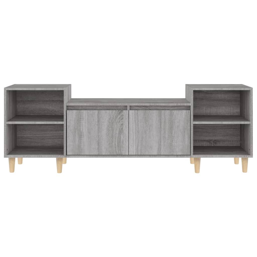 Tv-Meubel 60X35X55 Cm Bewerkt Hout Eikenkleurig Grijs sonoma