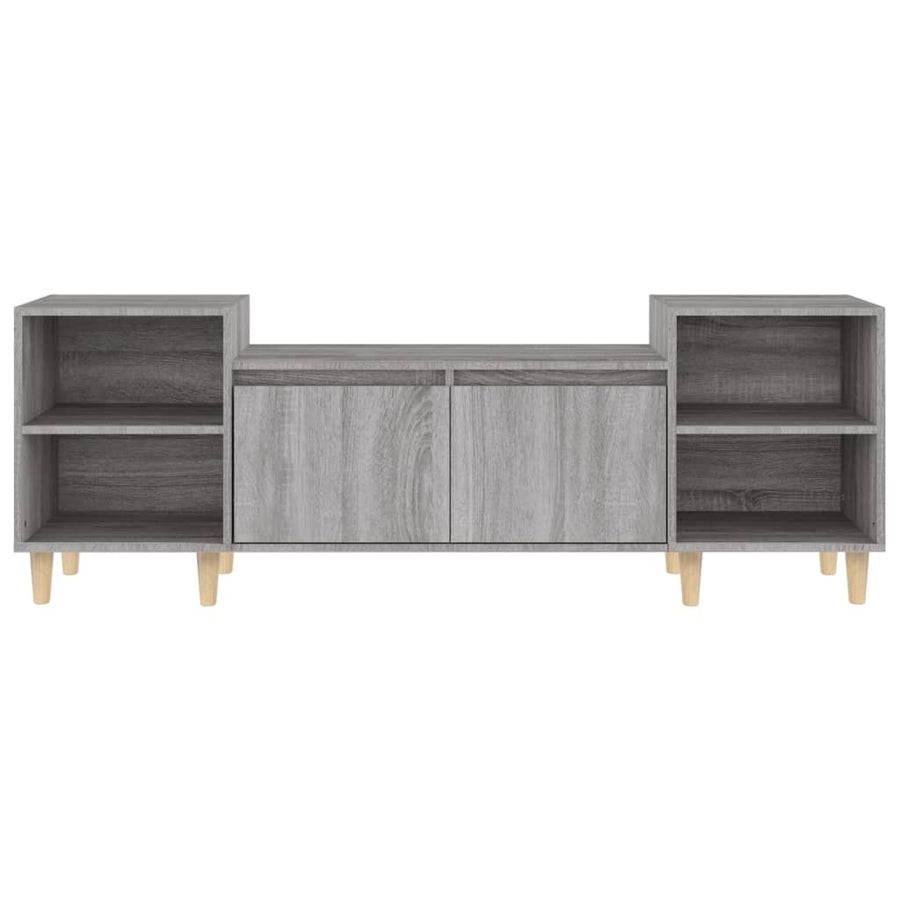 Tv-Meubel 60X35X55 Cm Bewerkt Hout Eikenkleurig Grijs sonoma
